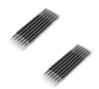 12 recharges noires compatibles friction pour stylo gel effaçable couleur noire pointe 0,7. bâton d'écriture à l'école, sur tissu et cuir thermo-effaçable