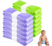 12 Recharges Poubelle à Couches, Sacs Grande Capacité avec Excellente Résistance Anti-odeurs, Compatible avec les Poubelles à Couches Tommee Tippee, Angelcare, Genie et Litter Locker