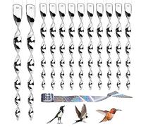 12 Répulsif Oiseaux Réfléchissant pour Oiseaux 30 cm 80 m x 2,4 cm Répulsif Oiseaux Double Face Réfléchissantes Répulsives pour Répulsif Contre Les pour Balcon, Jardin, Verger Argenté