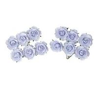 12 roses papier sur tige 3.5cm lilas - artifetes 93855 Violet G