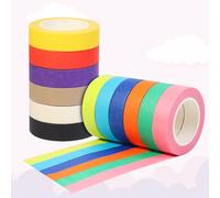 12 Rouleaux Iridescent Ruban de Masquage Papier Polyvalent Set, 15mm x 12m Inscriptible Ruban Adhésif Décoratif Washi Tape, Ruban Coloré Masking Tape pour Travaux Manuels Bricolage
