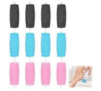12 Rouleaux Remplacement Compatible Scholl Velvet Smooth,Recharge Râpe Pied | Recharge Râpeuse Pied Électrique Avec 3 Rugosités, Rouleau Pédicure Pierre Ponce Pour Callosités, Peaux Sèches Et Dures