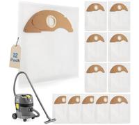 12 Sacs à Poussière,pour Kärcher NT 22/1 Ap L、NT 22/1 Ap Te L Aspirateur | Grande Capacité & Utilisation Humide et Sèche,2.889-217.0- 42cm x 49cm Blanc,Aspirateur Accessoires,Antidéchirure