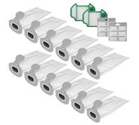 12 sacs à vide et 2 filtres, compatibles avec Vorwerk Kobold VK7 FP7, sac à vide de remplacement en carbone activé, pour SAC Aspirateur Kobold VK7 FP7