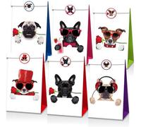 12 Sacs-Cadeaux Pour Chiens,Sacs À Friandises Pour Chiots,Sacs En Papier À Thème Animal,Sacs De Faveurs De Fête D'anniversaire,Sacs De Bonbons Mignons Pour Animaux De Compagnie