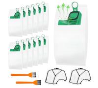 12 sacs pour Folletto VK140 VK150 FP140 avec 2 filtres moteur, 2 brosses propres, Premium Sacs d'aspirateur pour Folletto Kobold VK 140 VK150, kit d'accessoires pour aspirateur Kobold