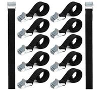 12 Sangles D'Arrimage Sangle Moto Porte Velo 40 cm Sangle a Cliquet avec Boucles à Came Alliage Charge Maximale 200 Kg Sangles de Tension Serrage pour Transport de Moto Vélo Bagage 2.5 x 40 cm