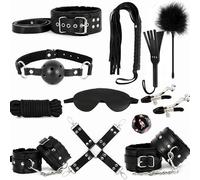 12 sangles de fixation extensibles, outil combiné polyvalent pour lits en cuir décoratifs (Noir) +Y12.5