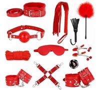 12 sangles de fixation extensibles, outil combiné polyvalent pour lits en cuir décoratifs (Rouge) +Y12.5