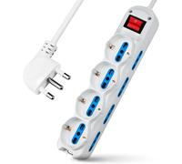 12-Seater Multi-Socket Power Strip 8 X 2p+T 10/16a Bypass Bival Sockets + 4 Multi-Purpose Sockets 10/16a Bypass/Schuko, 1.5 M Cable 16a 2p+T Socket, Colour: White (12 Seaters)