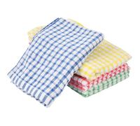 12 serviettes de table 40x28 cm coton 4 couleurs tissu éponge vintage pour cuisine snack bar usage