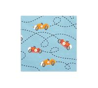 12 SERVIETTES DE TABLE JETABLE PAPIER COURSE AUTO RÉTRO 33CM BLEU