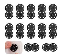 12 Set Boutons Pression pour Coudre de Grands Boutons Pression en Métal de 21mm Bouton Pression Noir pour Coudre des Vêtements des Robes des Sacs à Dos des Sacs à Main des Travaux Manuels