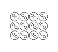 12 Sets Replacement Valve Cover&shaft O-rings,for Neverlube And Valves (1-1/2in To 2-1/2in,2-way Or 3-way)