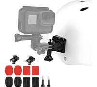 12 Sets Support de Fixations,2 Supports Incurvés et 2 Supports Plats pour Caméras d'action,Supports Adhésifs pour Caméra d'action,pour Gopro Hero Session/4/3/3+/2 et Autres Caméras d'action(Noir)