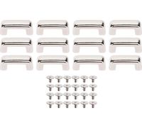 12 sets u boucle de connexion d'anneau 13,5 x 7 x 7 mm pont d'argent boucles 5,5 mm vis de fer croisées pour portefeuille sac à main