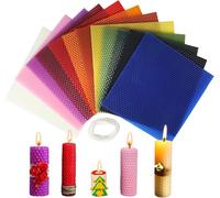 12 Sheets Beeswax Wax Plates For Candle Decoration Christmas Candle Making Kit Beeswax For Candle Making Leaves With Wick For Hanukkah