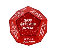 12-Sided Christmas Dice Toys, Santa Claus Interactive Family Game | Christmas Fun Game for Night Party Family Kids Table Card Dart Holiday Festival Activities Home Travel Vacation