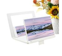 12" Smartphone Screen Enlarger - Portable HD Movie Projector with Makeup Mirror | 3D Desktop Video Amplifier & Stand for Travel, Home, Office and Gift for Seniors