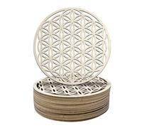 12 Sous-Verres En Bois, Sous-Verres Rétro Creux, Coussinets D'Isolation De Protection De Bureau, Coussinets D'Isolation De Table À Manger À La Maison