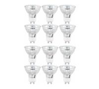 12 spots LED GU10 - 300 lm - Blanc chaud Luminea