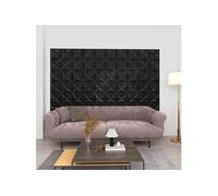 12 st Wandpanelen 3D origami 3 m² 50x50 cm zwart340588