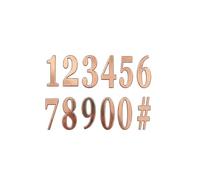 Chaks Stickers chiffres adhésifs 11713-79 – Lot 12 pièces 14 cm Rose Gold