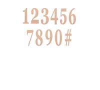 Chaks 11713-79, Set de 12 Chiffres Carton avec adhésifs 14cm, Rose Gold