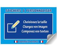 12 stickers rectangle 6 x 4 cm autocollant personnalisé sur-mesure