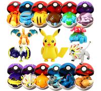 12 Styles Pokemon figurines jouets variante balle modèle Pikachu Jenny tortue poche monstres Mew-deux figurine jouet cadeau 03