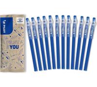 12 Stylos Frixion Ball Stick-Encre Gel Effaçable Bleue-Le Frixion Économique À Pointe Moyenne-Pour Mettre Dans La Trousse D'école-Fourniture Scolaire