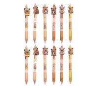 12 Stylos Poupée Capybara, Stylos Gel Bleus, Stylos À Bille De Dessin Animé Créatifs, À Séchage Rapide Et Lisses, Fournitures De Bureau D'Étude, Cadeaux Scolaires.