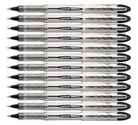 12 stylos roller bille noir vision élite pointe moyenne 0,8mm Uni Ball Noir