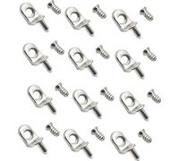 12 supports d'étagères angulaires | Taquets d'étagères 5mm avec vis & tenons pour étagères | Taquets d'étagères en métal nickelé | Supports d'étagères avec collerette pour cuisine, armoire, bibliothèq
