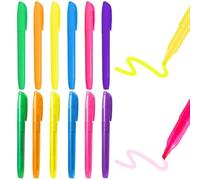 12 Surligneurs De Couleur, Couleurs Vives, Stylo De Marquage De Tête Incriminé, Notes De Bricolage Accessoires De Logo, Fournitures Scolaires.