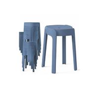 12 Tabourets Gigognes empilables BM Home Tab-Bleu-Fonce en Plastique, légers pour la Maison Salle de Classe, Cuisine, Jardin