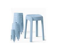 12 Tabourets Gigognes empilables BM Home Tab-Bleu-Pastel en Plastique, légers pour la Maison Salle de Classe, Cuisine, Jardin