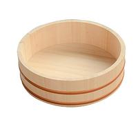 12 Tailles En Bois Bol De Mélange De Riz Hangiri Sushi Oke Baignoire Casserole De Riz Avec Bande De Cuivre Pour Sushi Restaurant (Bois De Pin Blanc),60x16cm