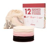 12 tampons démaquillants lavables en bambou - Lingettes démaquillantes doux et réutilisables pour le visage et les yeux + sac de lavage - Enooso Make Up Cleaning