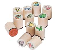 12 Tampons Encreurs Animaux en Bois Goki® - Loisirs créatifs