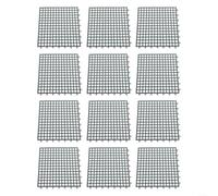 12 tapis antidérapants emboîtables, pour garage, jardin et cuisine, assemblage sans effort avec fonctions de drainage améliorées (gris)