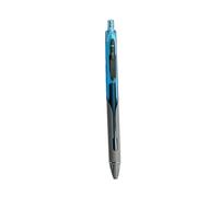 12-Test Pen Mute Waterproof Quick Drying Double Pearl River Delta Positive Posture Student Black Pen Blue Pole 0.5mm