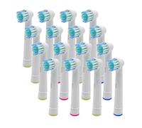 12 têtes de brosse de rechange compatibles avec les brosses à dents électriques Oral-B Advance Power, Pro Health, Triumph, 3D Excel et Vitality Precision Clean(16 Pcs)