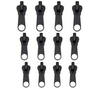 12 têtes de fermeture éclair amovibles Pièces de rechange universelles pour curseurs de fermeture éclair Convient pour les vêtements, les valises, les portefeuilles, etc. Tailles : S/M/L (12)