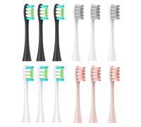 12 têtes de rechange, compatibles avec Oclean Flow/X/X PRO/Z1/F1/One/Air 2/SE, brosses à dents souples pour aspirateur (12 pièces, 4 types de couleurs, taille unique)