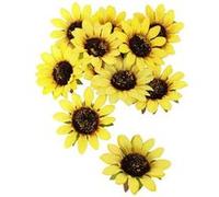 12 tournesols artificiels 8x1.5cm jaune - chaks 10849 Jaune