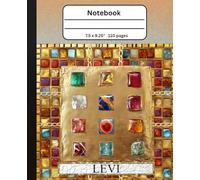 12 Tribes & Stones of Israel Notebook Carbuncle | 7.5" x 9.25" | 110 Pages: Levi