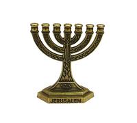 12 Tribus d ' Israël Menorah Temple de Jérusalem Bougeoir Juif à 7 Branches pour Décoration d ' intérieur Ornements Centre de Table Bougeoir Religieux