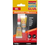 12 tubes en blister 2 x 3 gr soudal super glue gel - SOUDAL - 160038