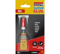 12 tubes en blister 3 gr soudal super glue gel - SOUDAL - 116390